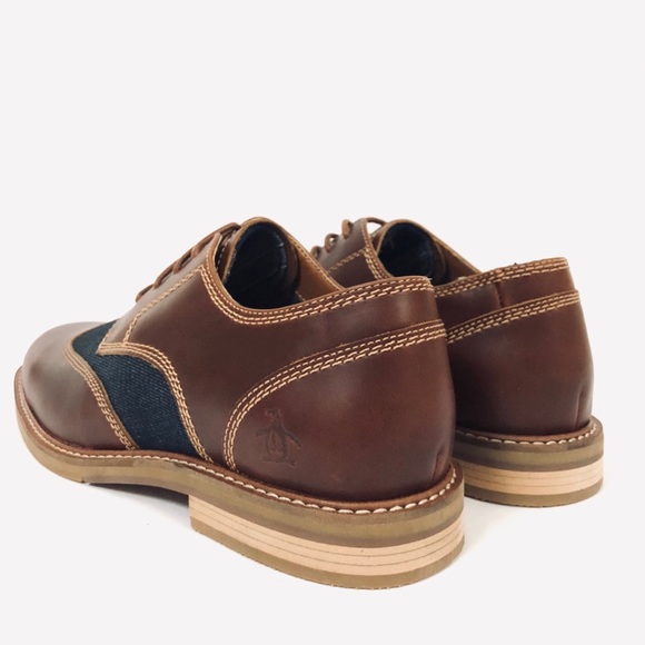 Original Penguin Sheldon Leather Wingtip Oxfords - Picture 6 of 7